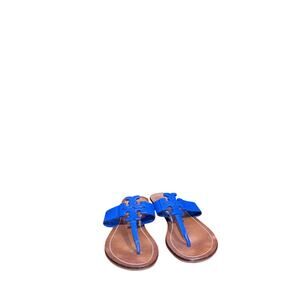 Tory Burch Moore Blue Leather Sandals Thongs Flats size 9